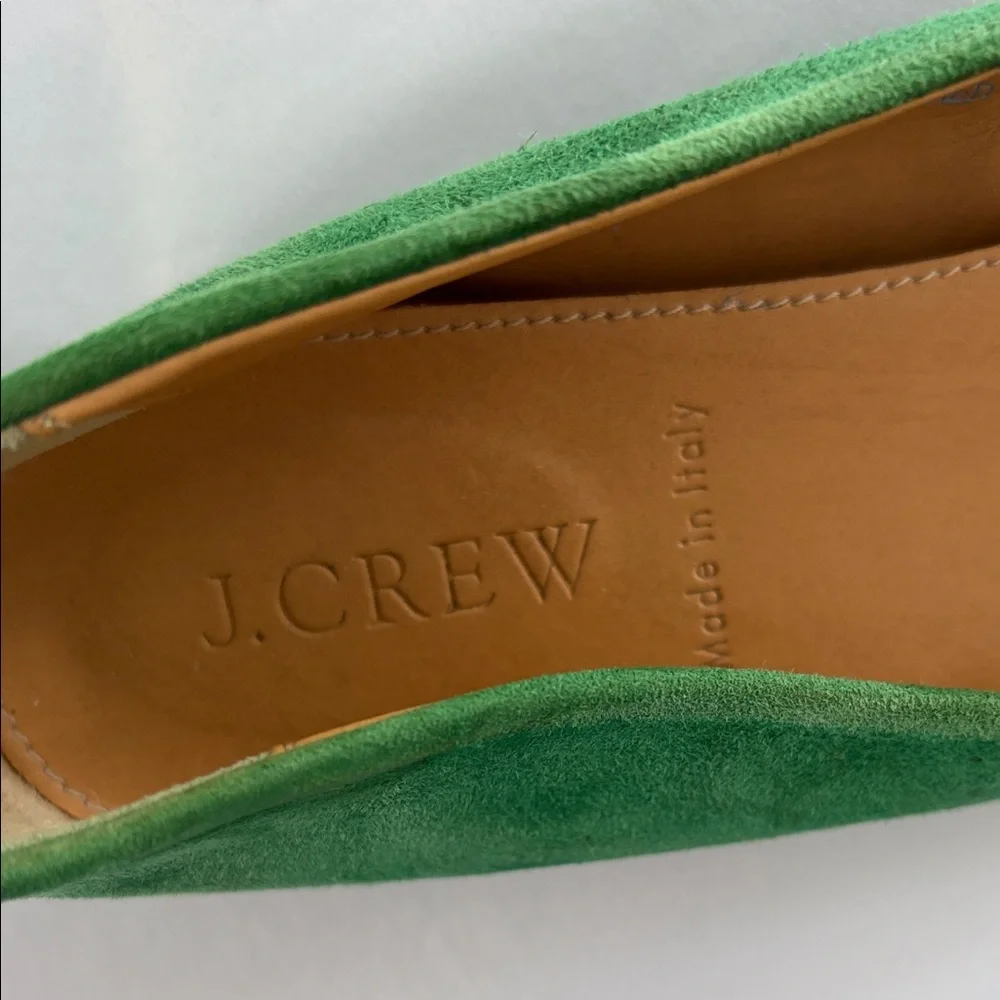 J. Crew Vibrant Green Suede Loafers - Picture 5 of 10